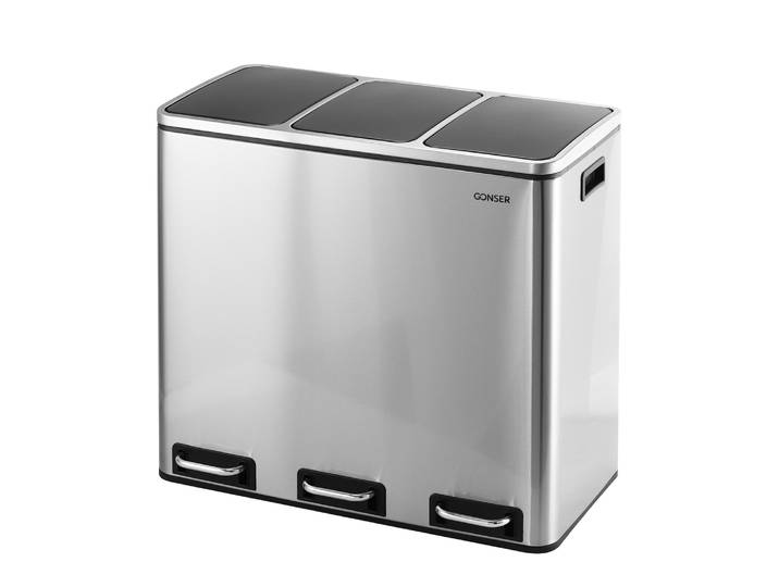 Abfalleimer 3 Fächer 54L