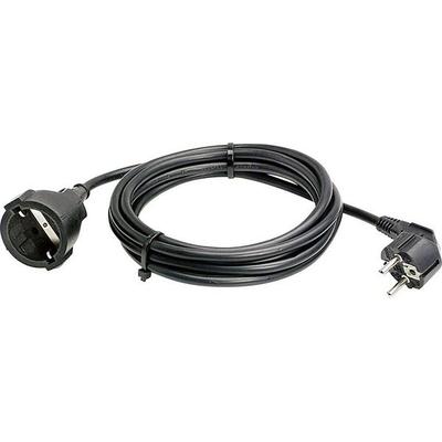 AS Schwabe 50512 Strom Verlängerungskabel Schwarz 5.00m H05VV-F 3G 1,5mm²