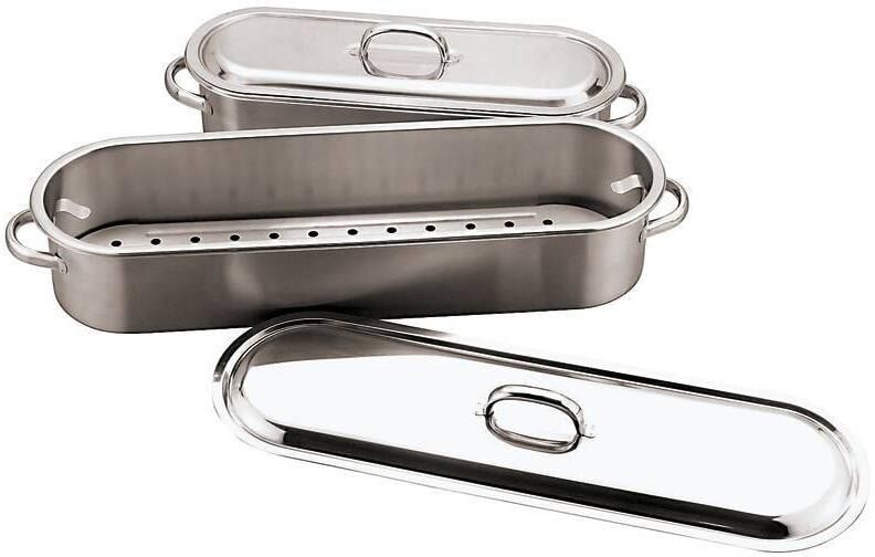 Bratpfanne "Paderno Fischpfanne 3-teilig", silber (silberfarben), Pfannen, Bratpfanne silberfarben Einheitsgröße