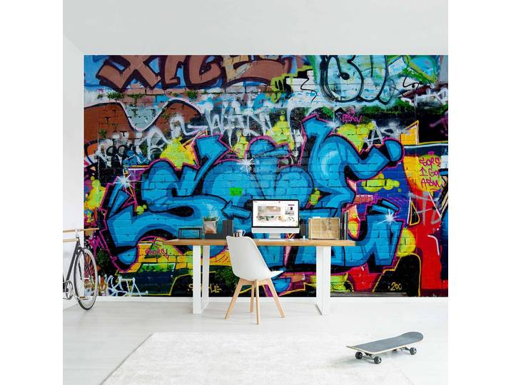 Vliestapete Colours of Graffiti 384 x 255cm 384 x 255 cm