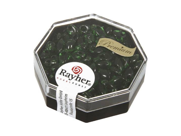 Rayher Magatama Perlen Smaragd 4 × 7 mm 12 g