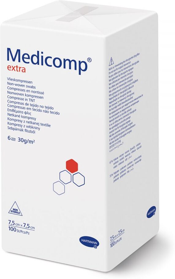Medicomp Extra Kompressen 7,5x7,5 cm unsteril