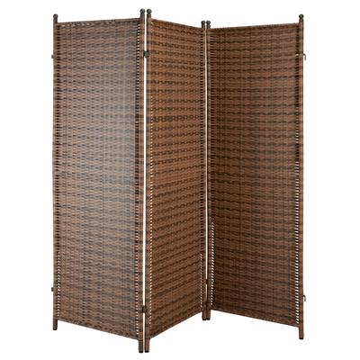 Paravent MERXX "Paravent Geflecht", braun (hellbraun), B:183cm H:182cm, Geflecht Rattan, Kunststoff, Stellwände, Paravent