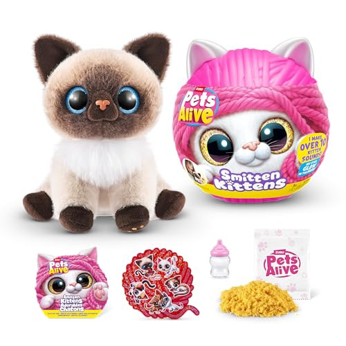 Pets Alive Smitten Kittens Surprise Mooloo - Interactieve knuffel met 10 geluiden