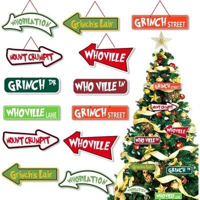 Uplift Treasures 16pcs Whoville Christmas Tree Ornaments 16pcs Whoville Christmas Tree Ornaments