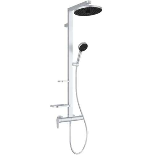 Ideal Standard Ceraflow Alu+ douchesysteem met mengkraan - zilver
