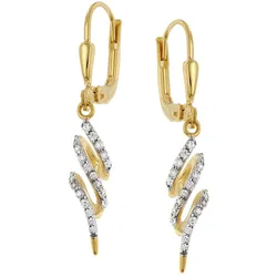 GLIZZ GL8838 Damen-Ohrringe Gold 333/8K Zirkonia Ohrhänger