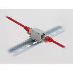 DELOCK RJ45 Kupplung CAT.6A Buchse zu Buchse grau
