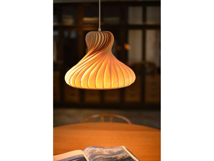 Tom Rossau Pendellampe Asta Braun Birkenholz 806 lm B 42 cm - LED - Lichtfarbe: Extra warmweiss - LED Energiesparlampen
