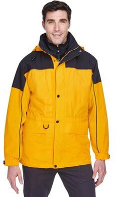 North End 88006 Men's 3-in-1 Two-Tone Parka Jacket in Sun Ray size 5XL