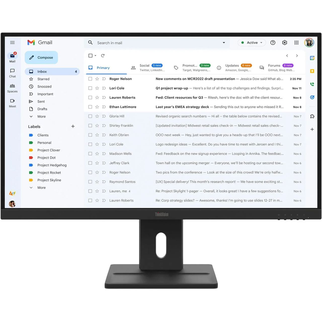 27" (68,58cm) Lenovo ThinkVision E27-40 schwarz 1920x1080 1x DisplayPort 1.2 / 1xHDMI 1.4 / 1xVGA