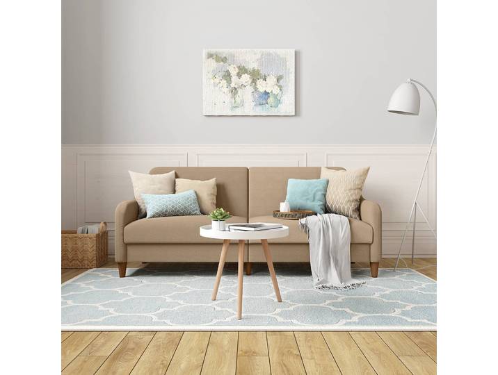 Table basse Flicka II Ø 50cm Blanc/Blanc mat