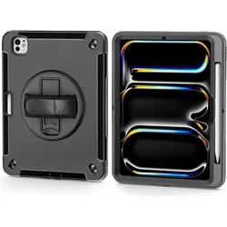 4smarts Rugged Case Grip (Apple iPad Pro 11 2024), Tablet Hülle, Schwarz