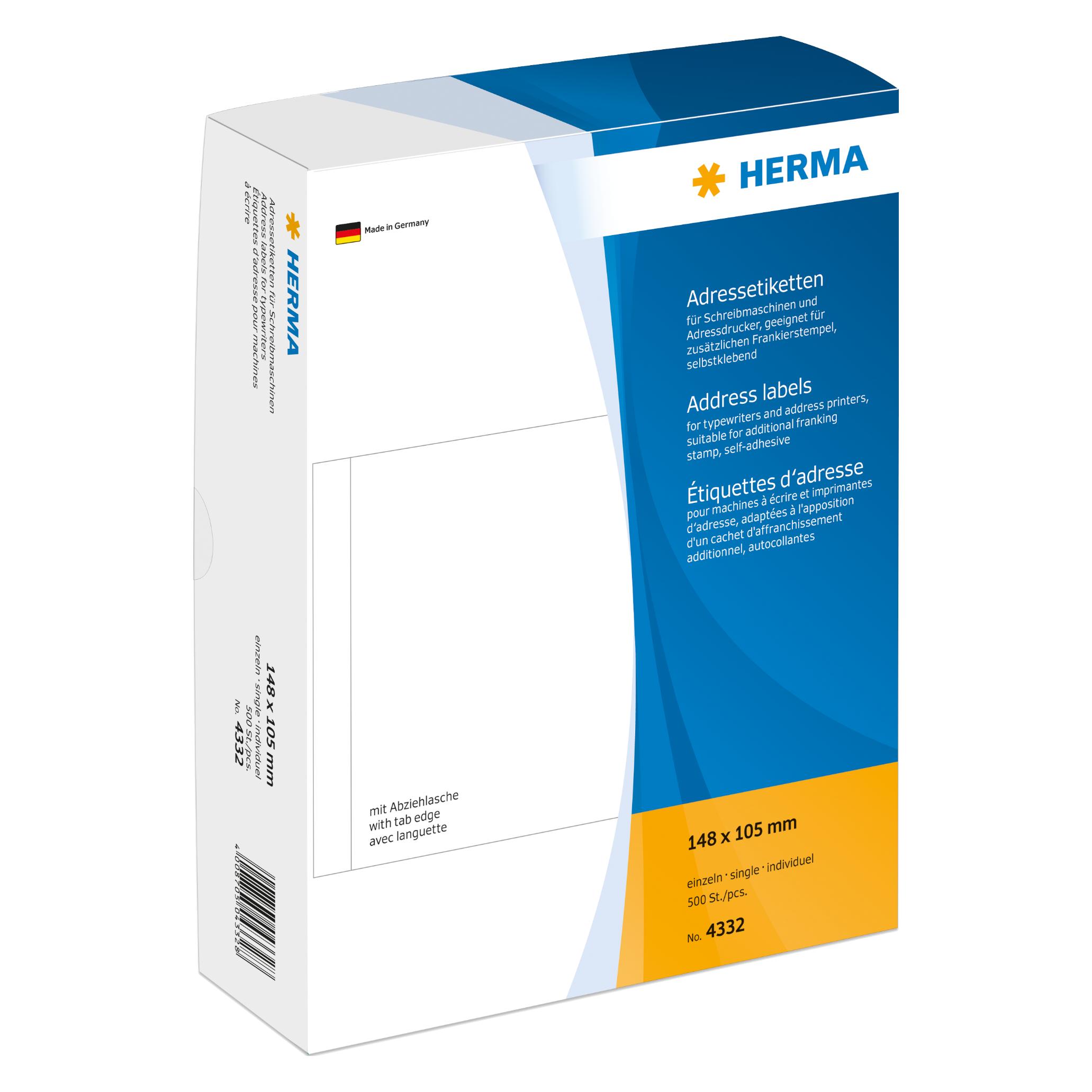 Herma Adressetiketten für Schreibmaschinen (4332)