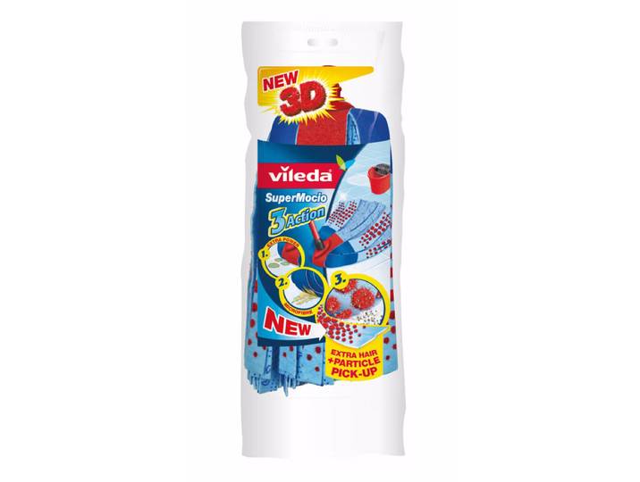 Vileda Ersatzmopp Super Mocio Super Mocio 4074 – Wischbezug/Ersatzbürste – weiss