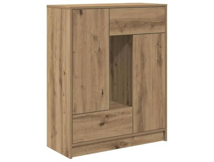 KKgypkn Sideboard Mit Schubladen Und Türen Artisan-Eiche 73x31x90 cm Holzwerkstoff, Pflegeleicht, Stabile Oberseite, Vielseitig Einsetzbar