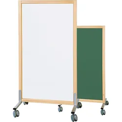 Trennwand fahrbar, mit Emaille-Flächen