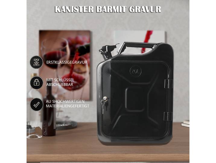 Boîte à vin en forme de réservoir d'essence, ornements, mini bar, armoire à vin, artisanat, décoration, boîte de rangement pour champagne et spiritueux