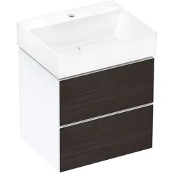 hansgrohe Xevolos E Waschtisch, ohne Überlauf, 600x480mm, SmartClean, ungeschliffen, mit Ablaufgarnitur, 61092450, Ausführung: 1 Hahnloch