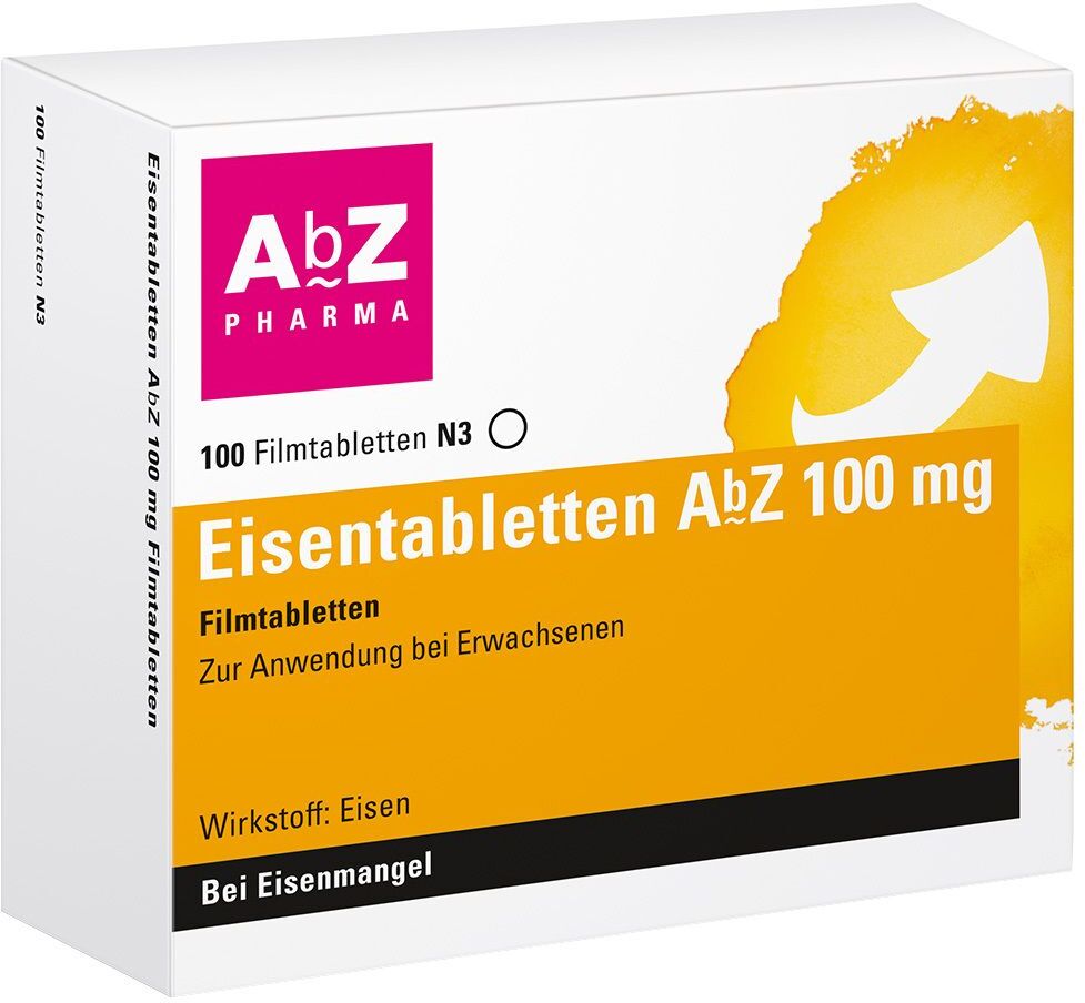 Eisentabletten AbZ 100 mg Filmtabletten St