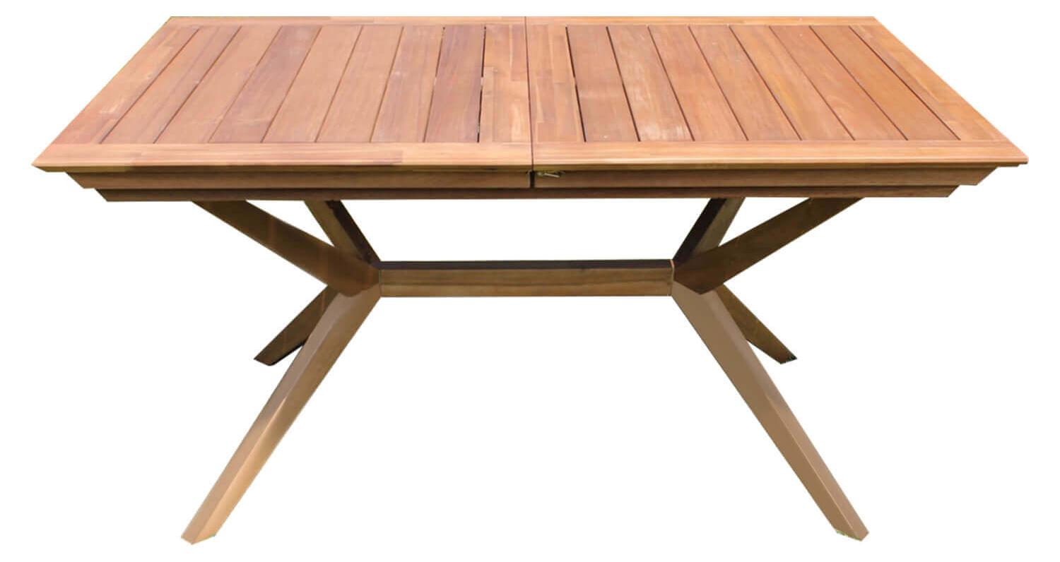 Rechteckiger, ausziehbarer Gartentisch bis 240 cm, Modell SANUR