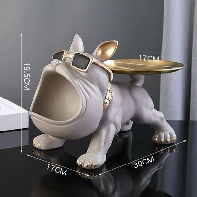 Inspired Living French Bulldog Storage Statue Decorative Resin Dog Sculpture With Hidden Storage Box c