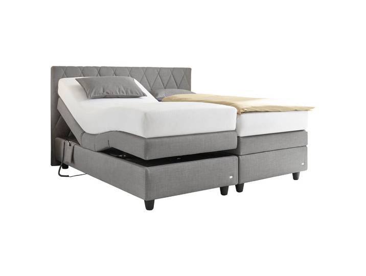 RUF Betten Boxspringbett, Grau, Kunststoff, H3, 7-Zonen, 200x200 cm, Lederauswahl, Stoffauswahl, Schlafzimmer, Bett, Doppelbetten
