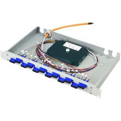 Telegärtner 19" 1HE LWL Spleissbox H02030K9009 Basis eco 12xSC-D+24xSC Pigt50/125 OM3, Server Zubehör, Grau