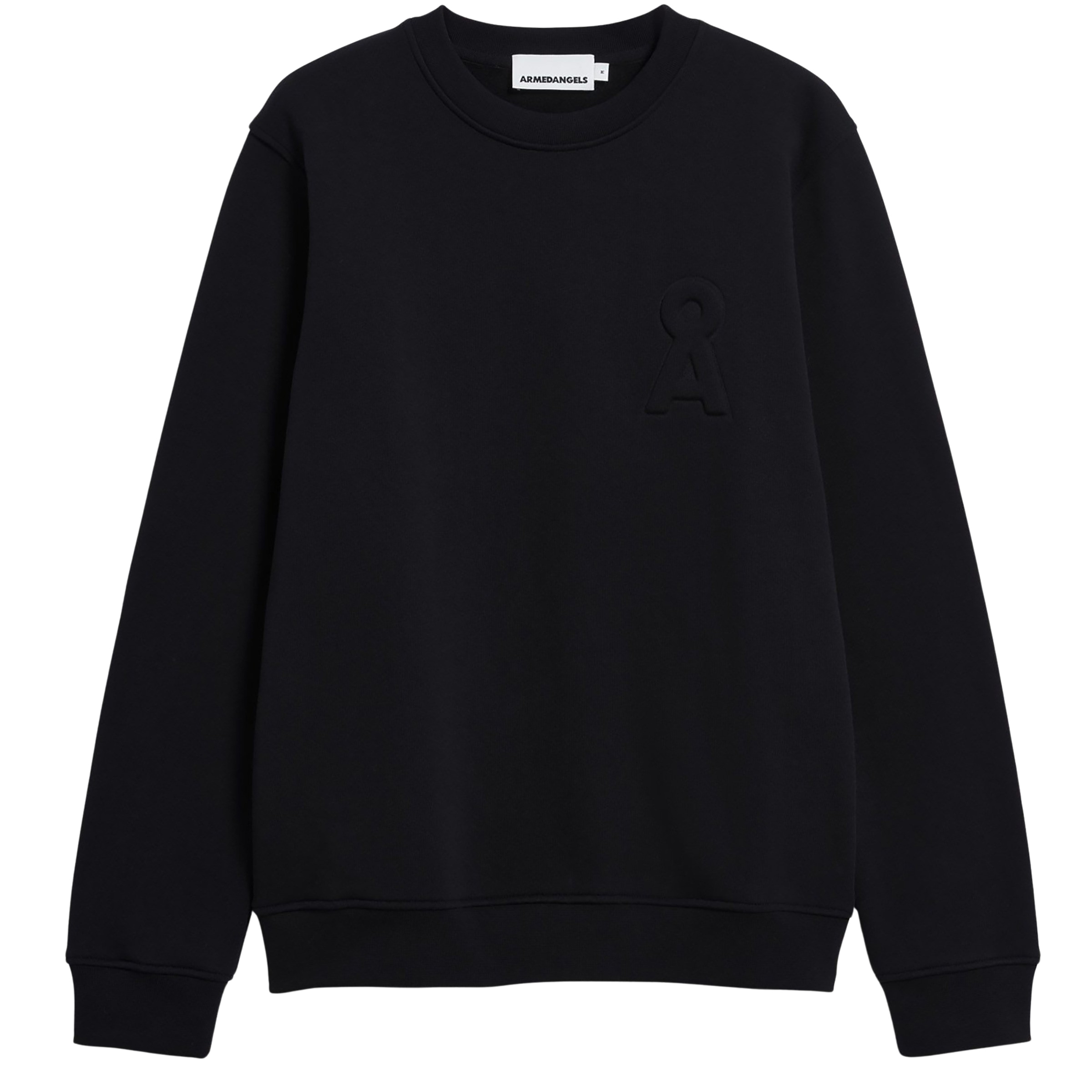 Armedangels Logo Cotton Fleece Herren Pullover schwarz Größe S Lifestyle Atmungsaktiv