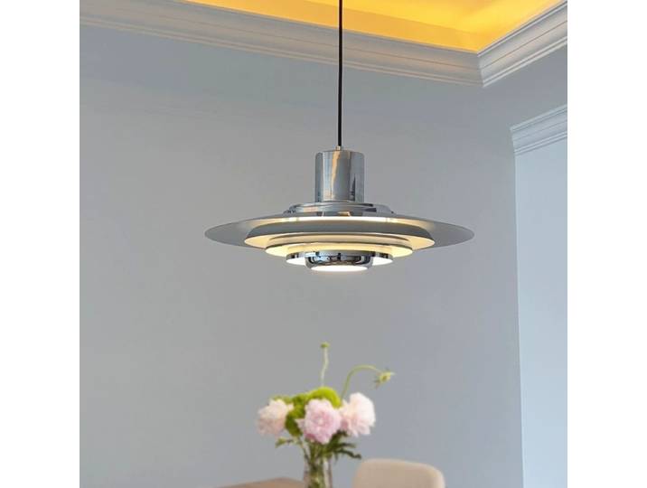 Minimalisme LED lustre nordique blanc argent métal suspension Art Design cuisine chambre décoration réglable suspension