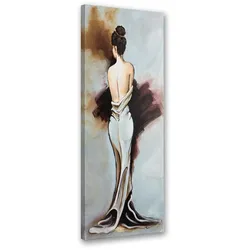 WANDBILD frau im kleid