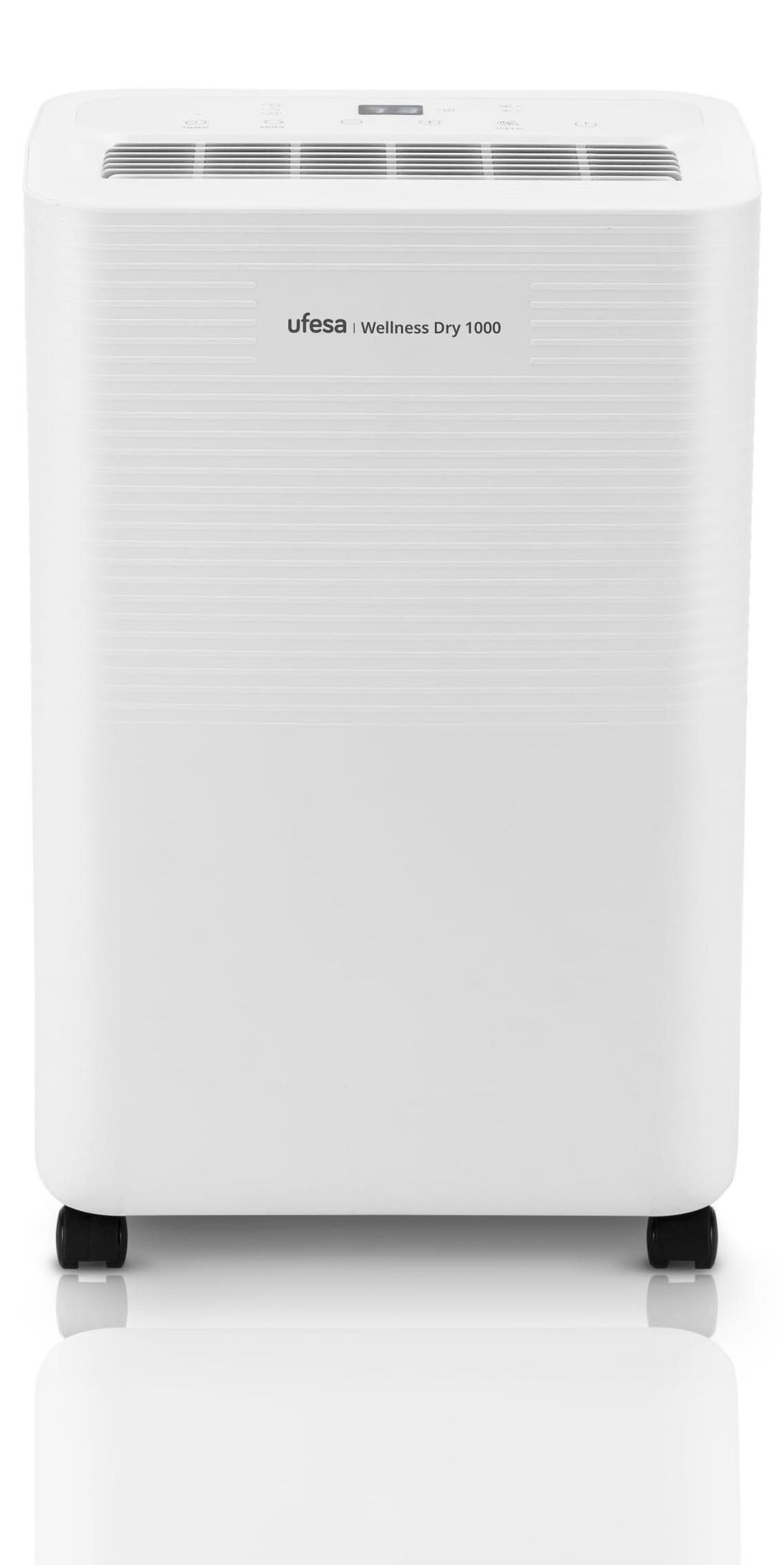 Luftentfeuchter - 10 Liter pro 24 Stunden - 2 Liter Tank - Geräuscharm: 47 dB - Für Räume bis zu 40 m² - Entfeuchter
