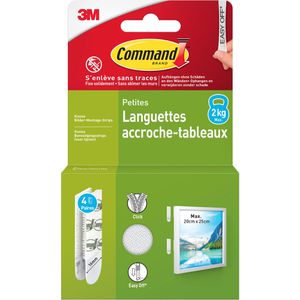 3M Klebepads Command S, 17202WHI-4-FGN, doppelseitig, weiß, bis 2kg, 4 Stück