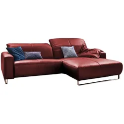 ECKSOFA YORK Rot Leder