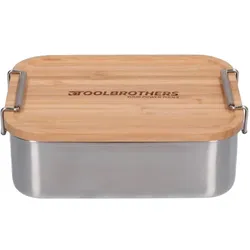 Tool Brothers Brotdose, Lunchbox, Braun, Silber