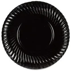 MONOUSO - Pappteller Rund Schwarz 25cm (100 Stück)