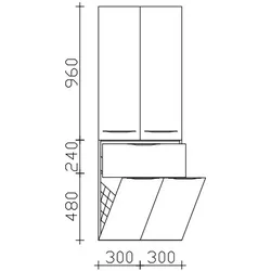 Pelipal Serie 6025 Hochschrank 6025-HSW60-04, B:600, H:1680, T:330mm 6025-HSW60-04
