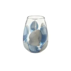 HOME STORY Vase   , blau , Glas , Maße (cm): H: 21  Ø: 15