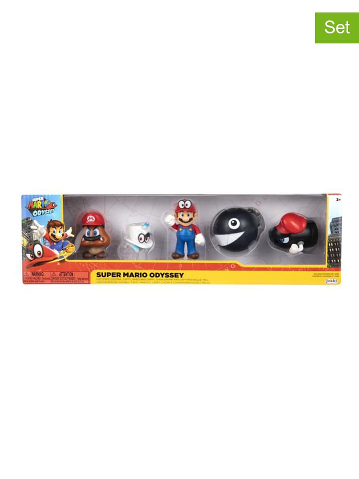 5er-Set: Spielfiguren "Nintendo Super Mario Mario Odyssey" - ab 3 Jahren - onesize