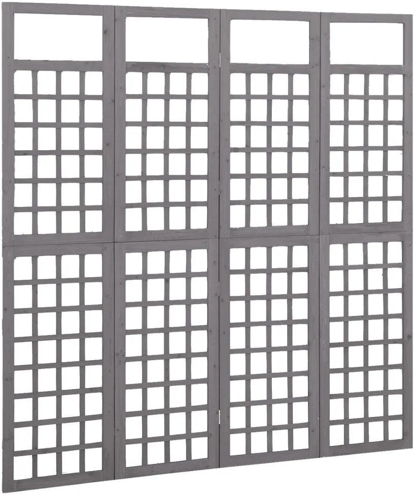 Gracie Oaks Merritt Solid Wood Folding Room Divider Grey 70.87cm H X 70.87cm W