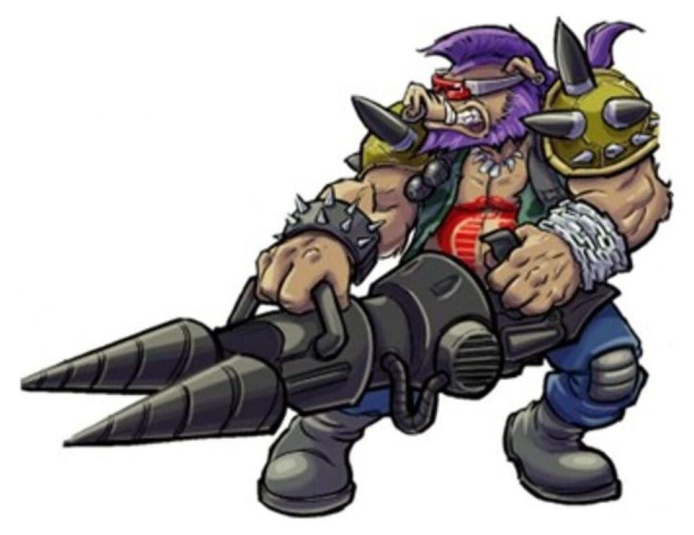 Playmates Teenage Mutant Ninja Turtles x G.I. Joe Crossover Actiefiguurtjes Rocksteady x Dreadnok Buzzer 12 cm