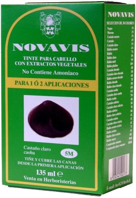 Novavis Farbstoff mit Pflanzenextrakten 135 ml 5M Hellbraunes Mahagoni