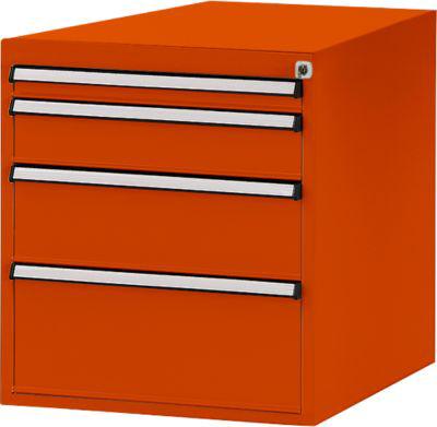 Manuflex Schubladen-Unterbau, für T 800 mm, rotorange