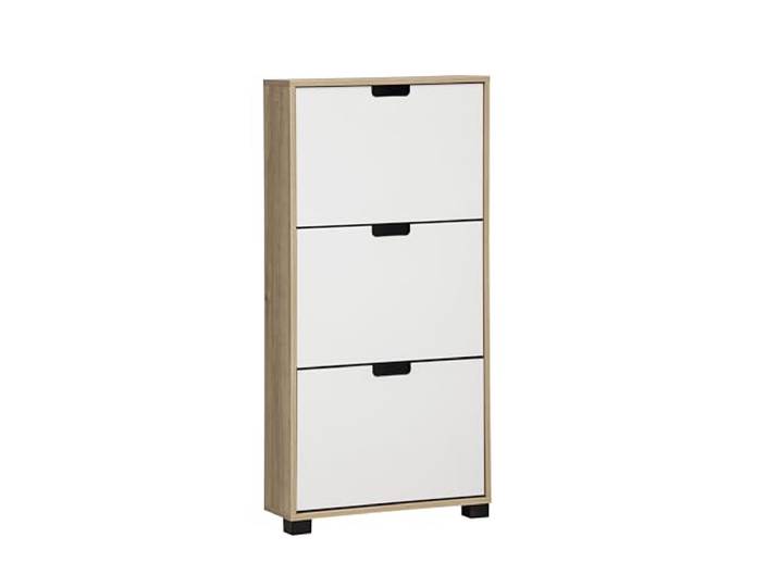 Schildmeyer Emmik 159445 Armoire à Chaussures\, Blanche/Blanc Mat\, 59\,8 x 19\,5 x 124 cm