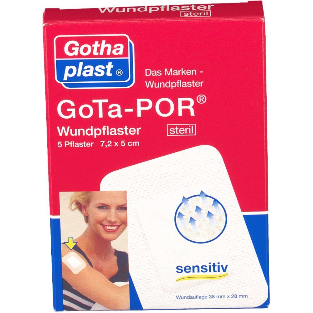 Gota-Por Wundpflaster 5x7,2 cm steril 5 St Pflaster