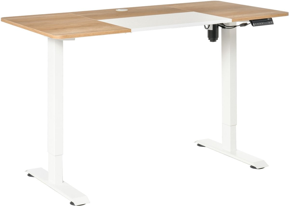 MEUBLE COSY Elektrisch Zit-Sta Bureau - Computertafel - Wit - Breedte: 140 cm
