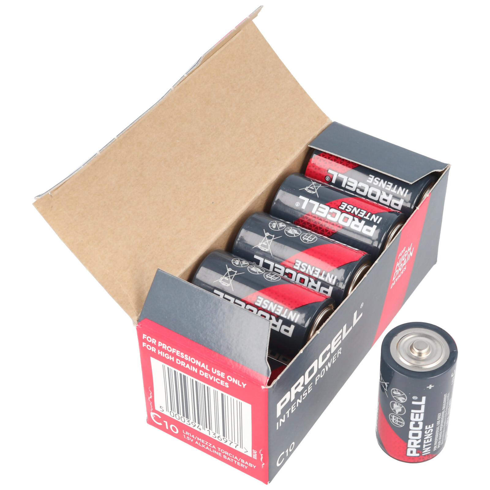 Duracell Procell Intense Baby C LR14 batterijen, 10 stuks