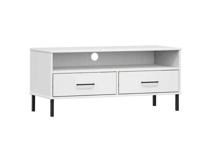 Meuble tv multimédia étagère 106 x 40 x 46 cm blanche
