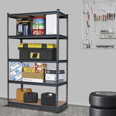 No 5-tier Metal Shelving Unit Adjustable Garage Storage Utility Rack