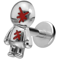 Titan Labret mit Innengewinde PUPPE